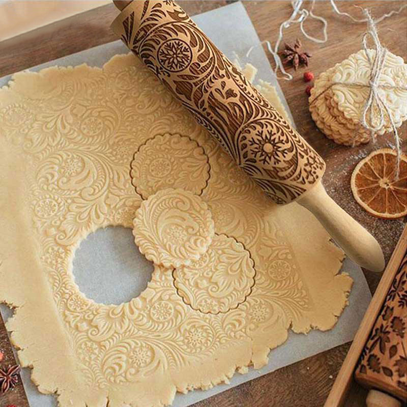 Kitchen Roller Baking - 1PC tłoczenie grawerowane wałek do ciasta