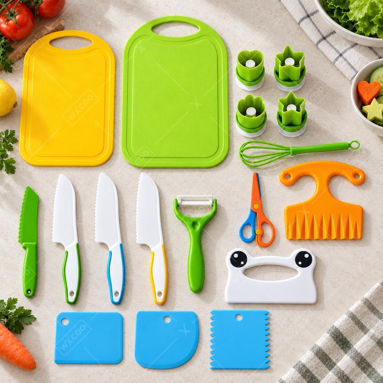 Kitchen Kids Baking Set - WXCOO – zestaw bezpiecznych plastikowych noży