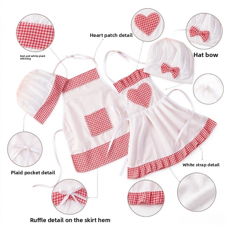 Kitchen Kids Baking Set - Zestaw dla dzieci: fartuch kucharski, czapka,