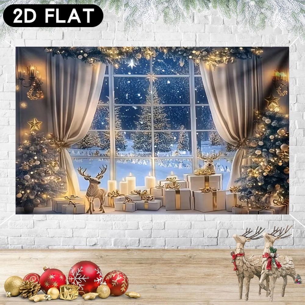 Kitchen Baking Background - Biały, zimowy, świąteczny baner, gobelin, plakat,