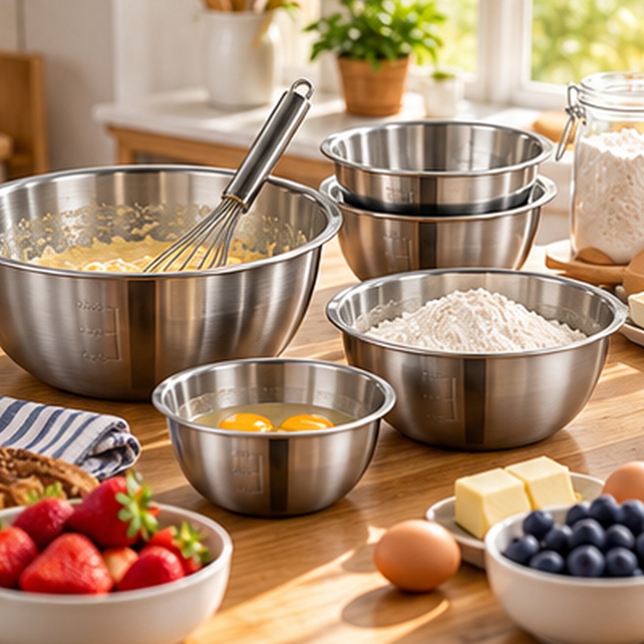 Zestaw 5 misk do mieszania ze  – Baking Kitchen Set recenzja i cena